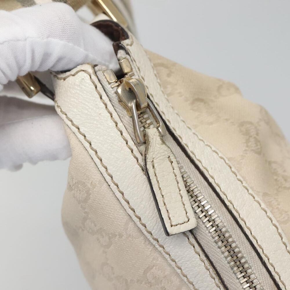 GUCCI GG Canvas Shoulder Bag White Gold - Picture 10 of 16